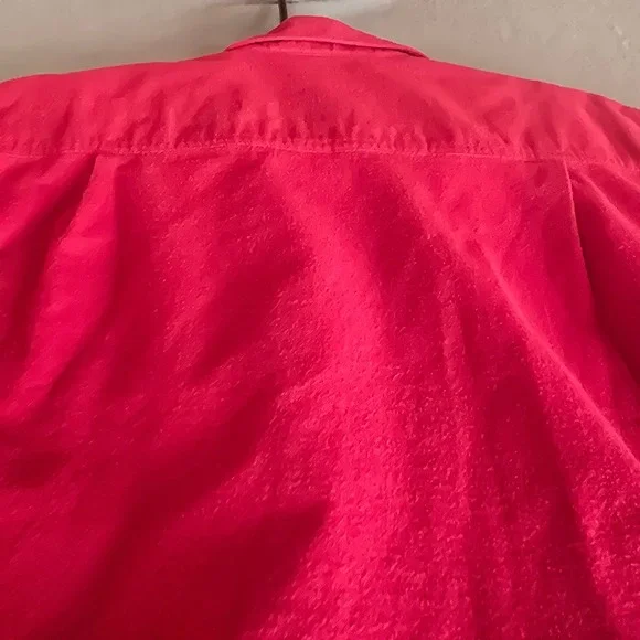 Levis Mens Medium Red Cotton Flannel Button Up Shirt Long Sleeve Workwear M - Picture 10 of 16